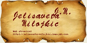 Jelisaveta Milojkić vizit kartica